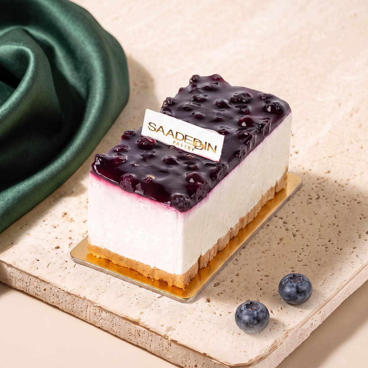 Blueberry cheesecake piece
