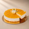 Large mango cheesecake
