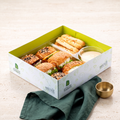 A box of salty pan croissants with mixed cheese
