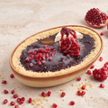 Cheese Ice Cream with Pomegranate Pottery
