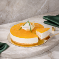 Small mango cheesecake